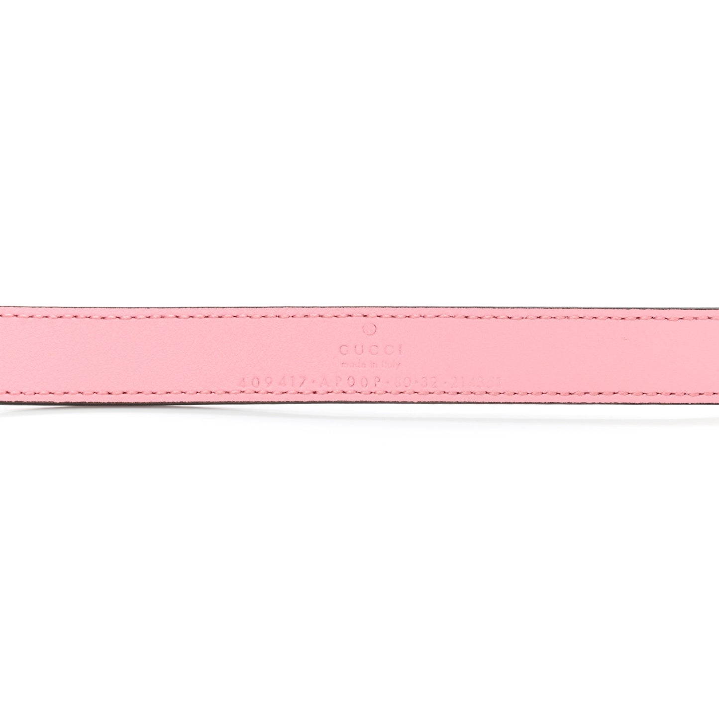 Moon Calfskin Palladium Double G 20mm Belt 80 32 Wild Rose