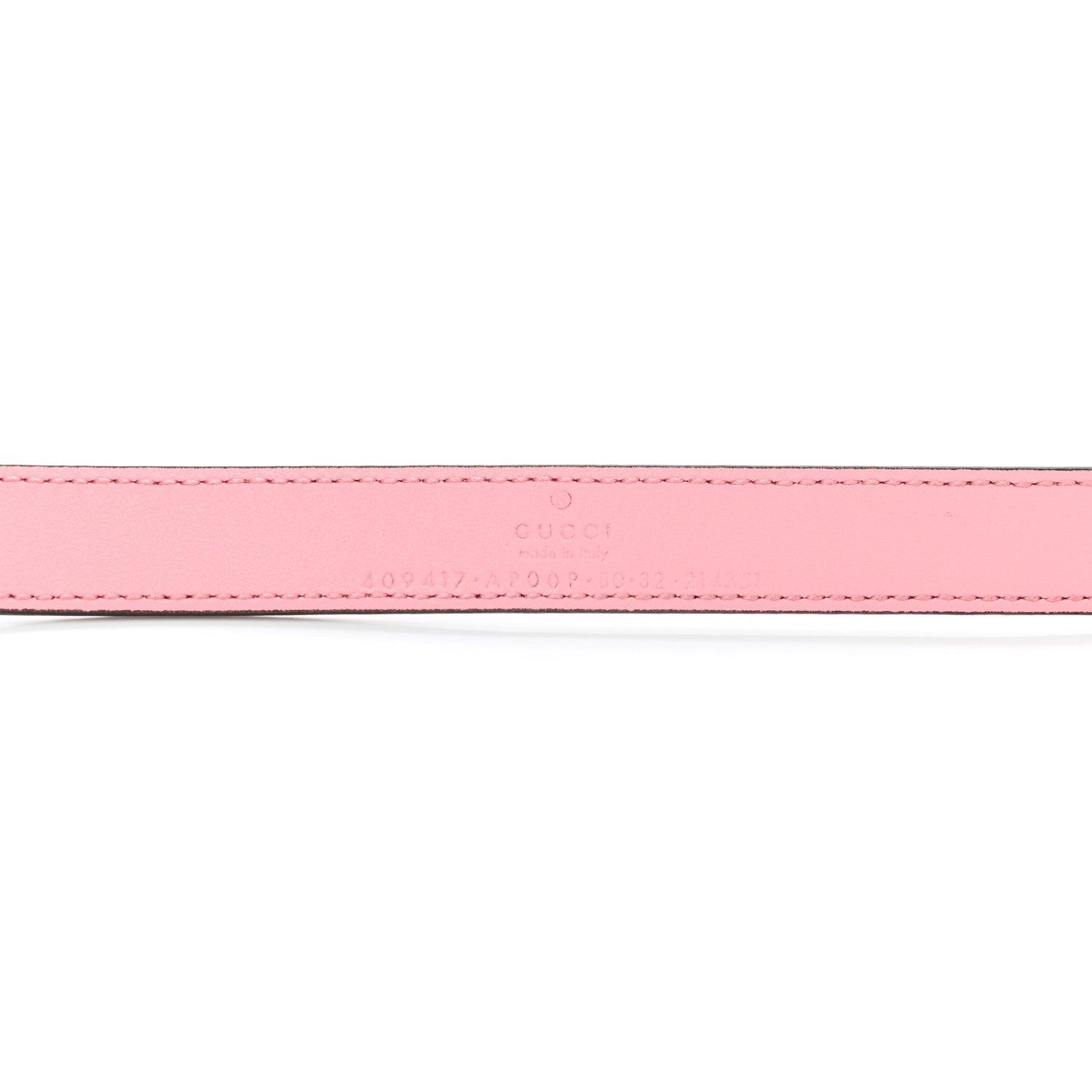 Gucci Moon Calfskin Palladium Double G 20mm Belt 80 32 Wild Rose 5 of 5