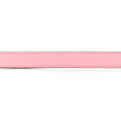 Gucci Moon Calfskin Palladium Double G 20mm Belt 80 32 Wild Rose 5 of 5