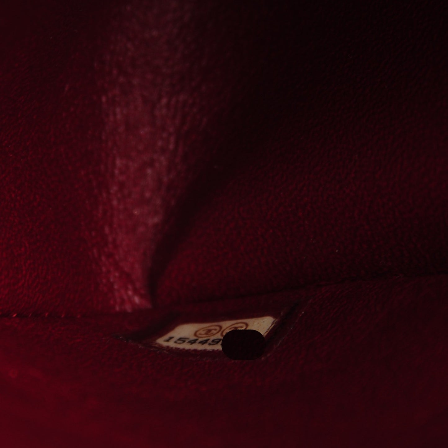 Patent Quilted Jumbo Double Flap Dark Red