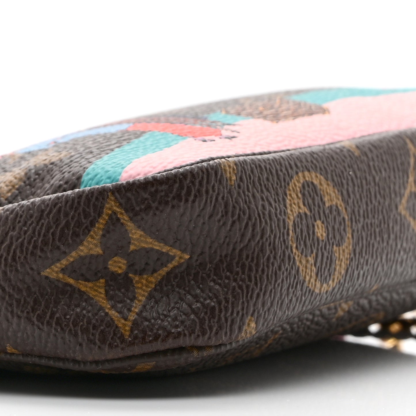 Monogram 2016 Christmas Animation Mini Pochette Accessories Rose Ballerine