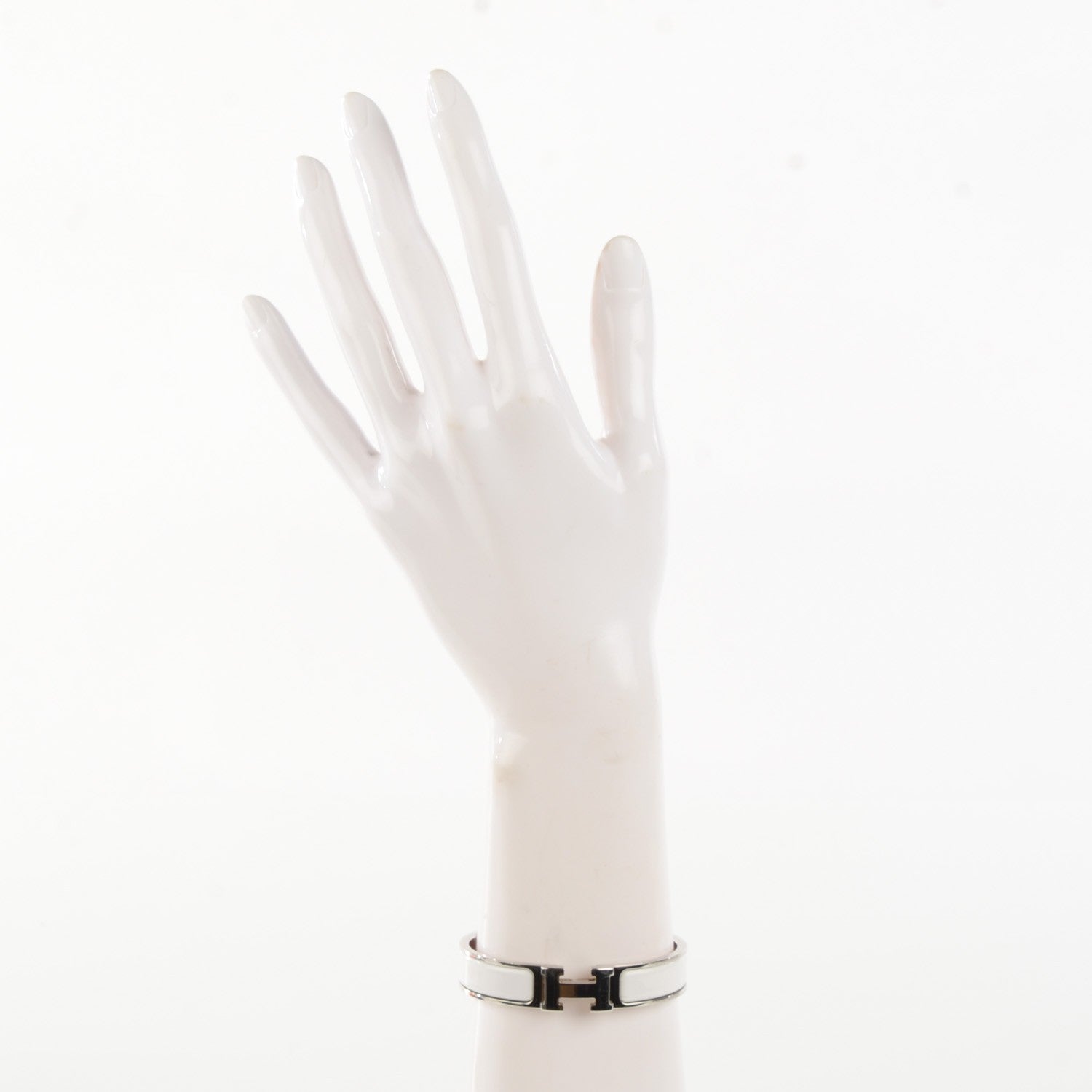 Hermes Enamel Narrow Clic Clac H Bracelet PM White 2 of 6