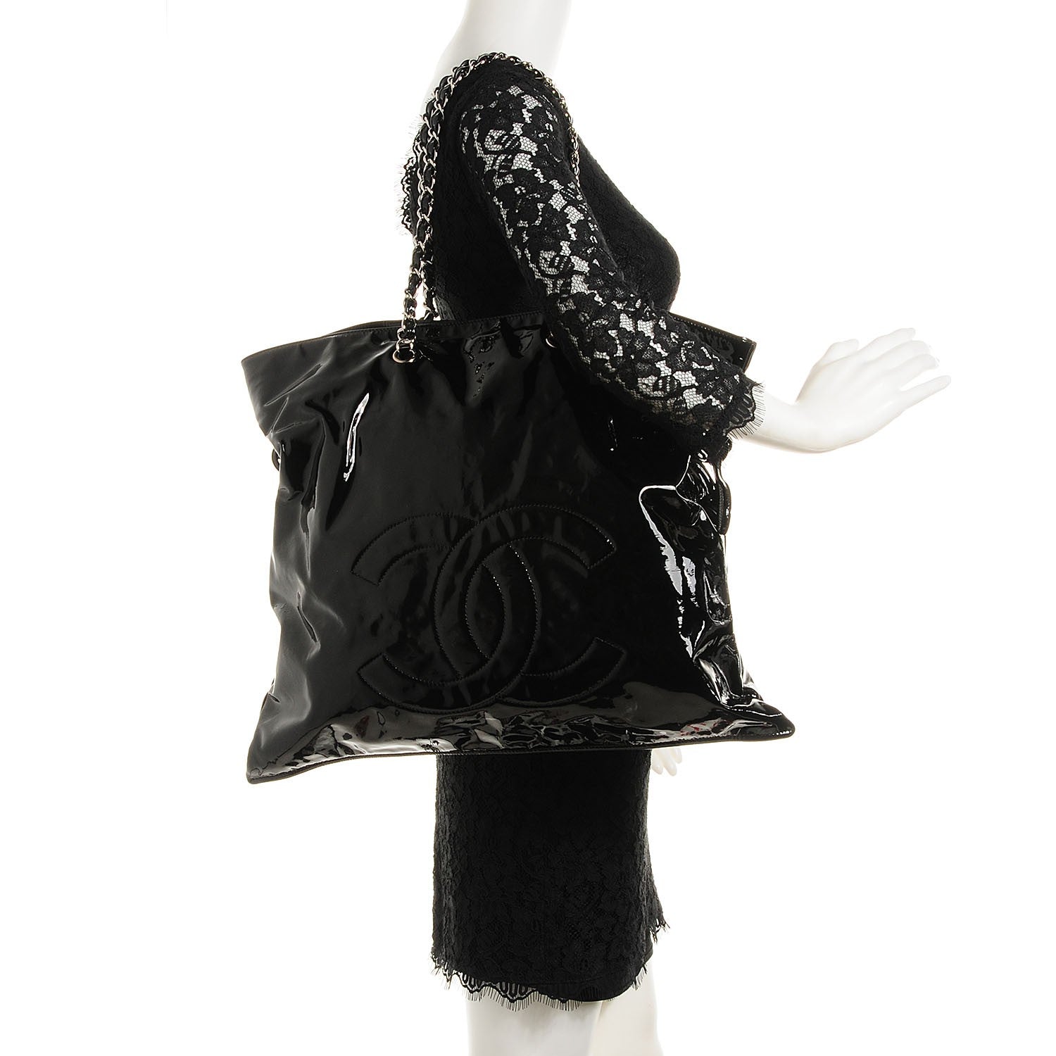 Chanel Patent Bonbons Shopper Tote Black 2 of 7