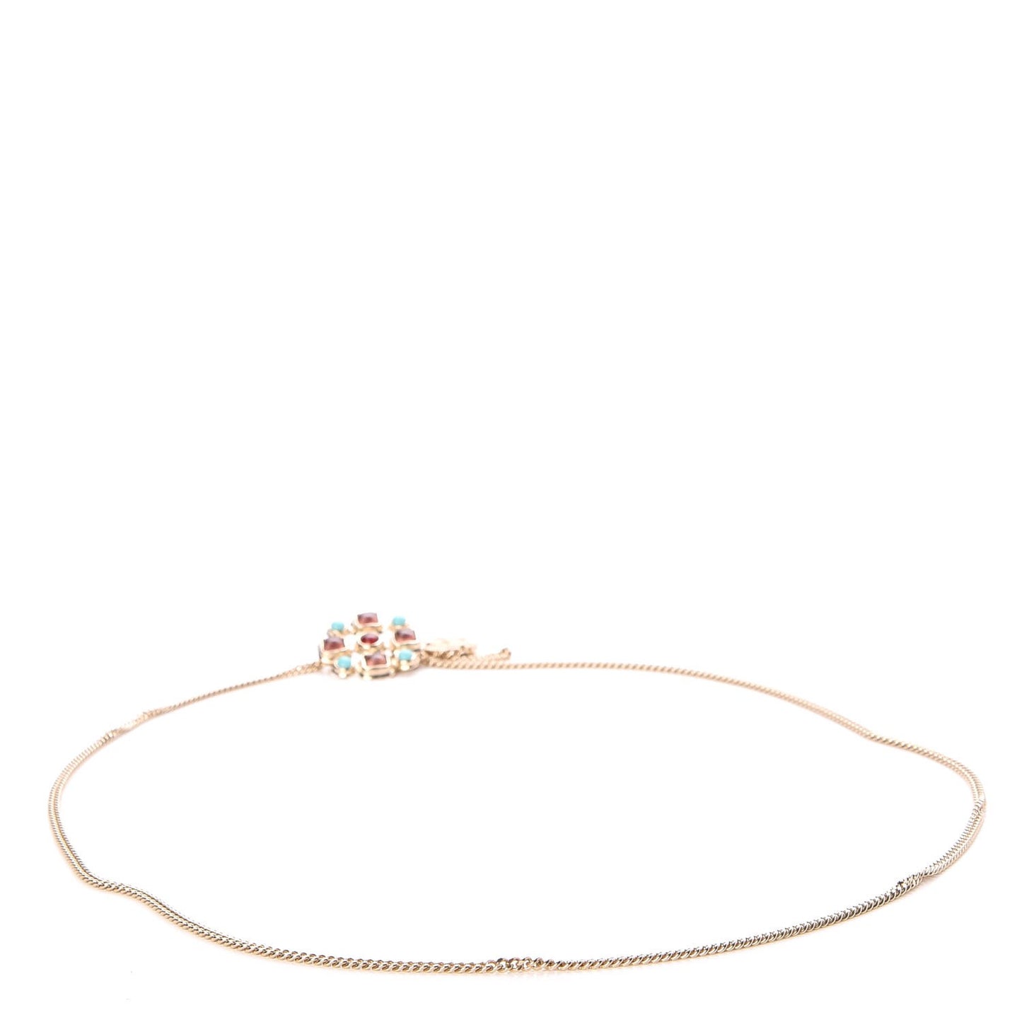 Gripoix Poured Glass CC Belt Gold
