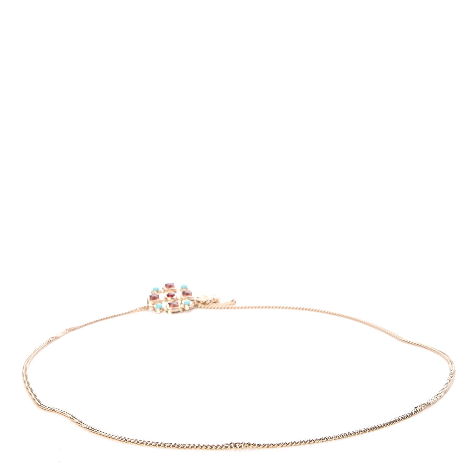 Chanel Gripoix Poured Glass CC Belt Gold 2 of 6