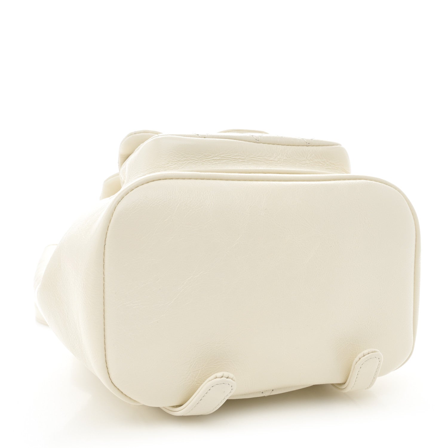 Chanel Glazed Aged Calfskin Quilted Small Duma Drawstring Backpack White 4 of 11