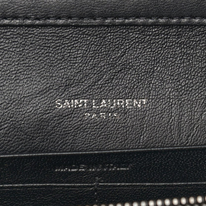 Saint Laurent Lambskin Diamond Quilted Becky Chain Wallet Black 6 of 10