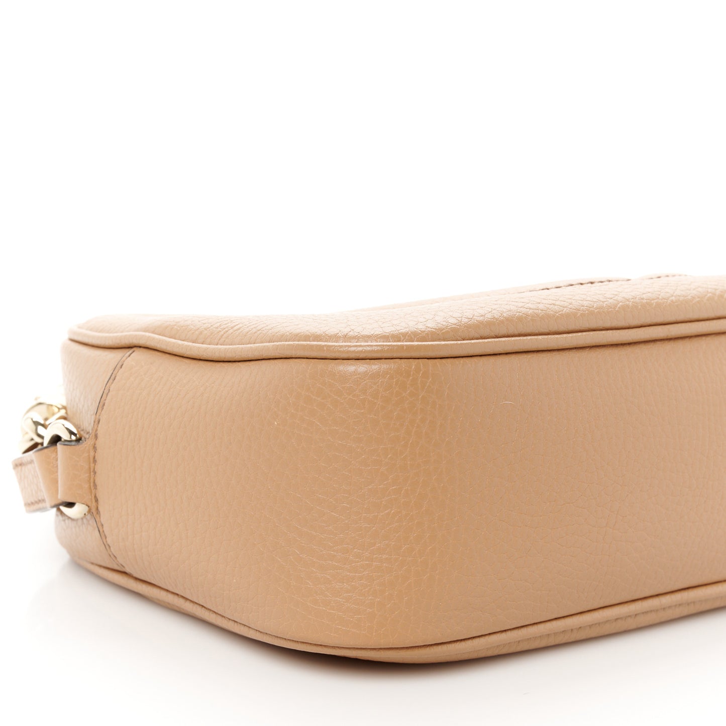 Pebbled Calfskin Small Soho Disco Bag Camelia