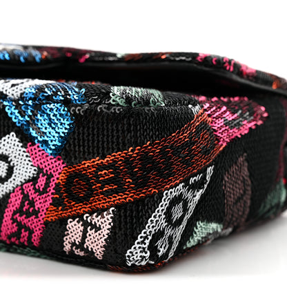 Chanel Sequin Logo Small Flap Ruthenium Multicolor 10 of 11