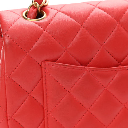 Chanel Lambskin Quilted Mini Rectangular Flap Red 15 of 17