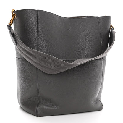 Celine Soft Grained Calfskin Sangle Bucket Bag Kohl 3 of 11