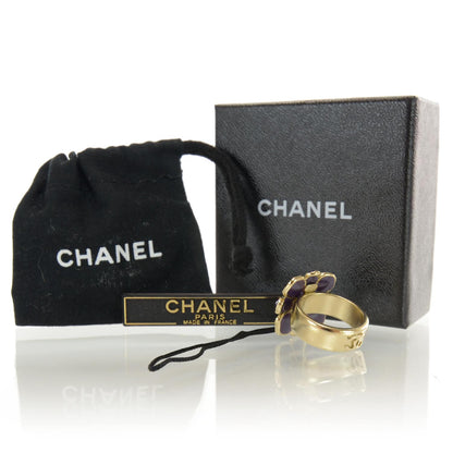Chanel CC Ring Purple Gold 6.5 2 of 5