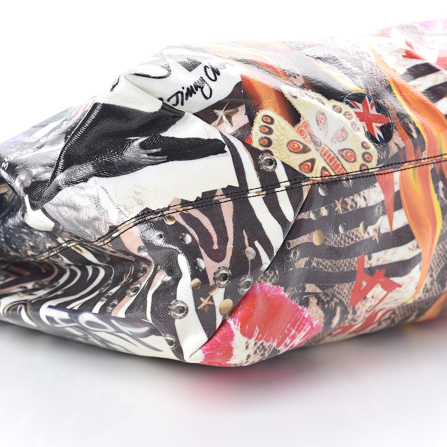 Jimmy Choo Glazed Canvas Project Pep Tote Black 8 of 9