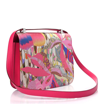 Hermes Swift Silk Marble Printed Constance 24 Rose Azalee Rose Mexico 2 of 10