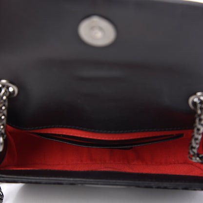 Christian Louboutin Floque Patent Glitter Leo Sweet Charity Crossbody Bag Black 5 of 9