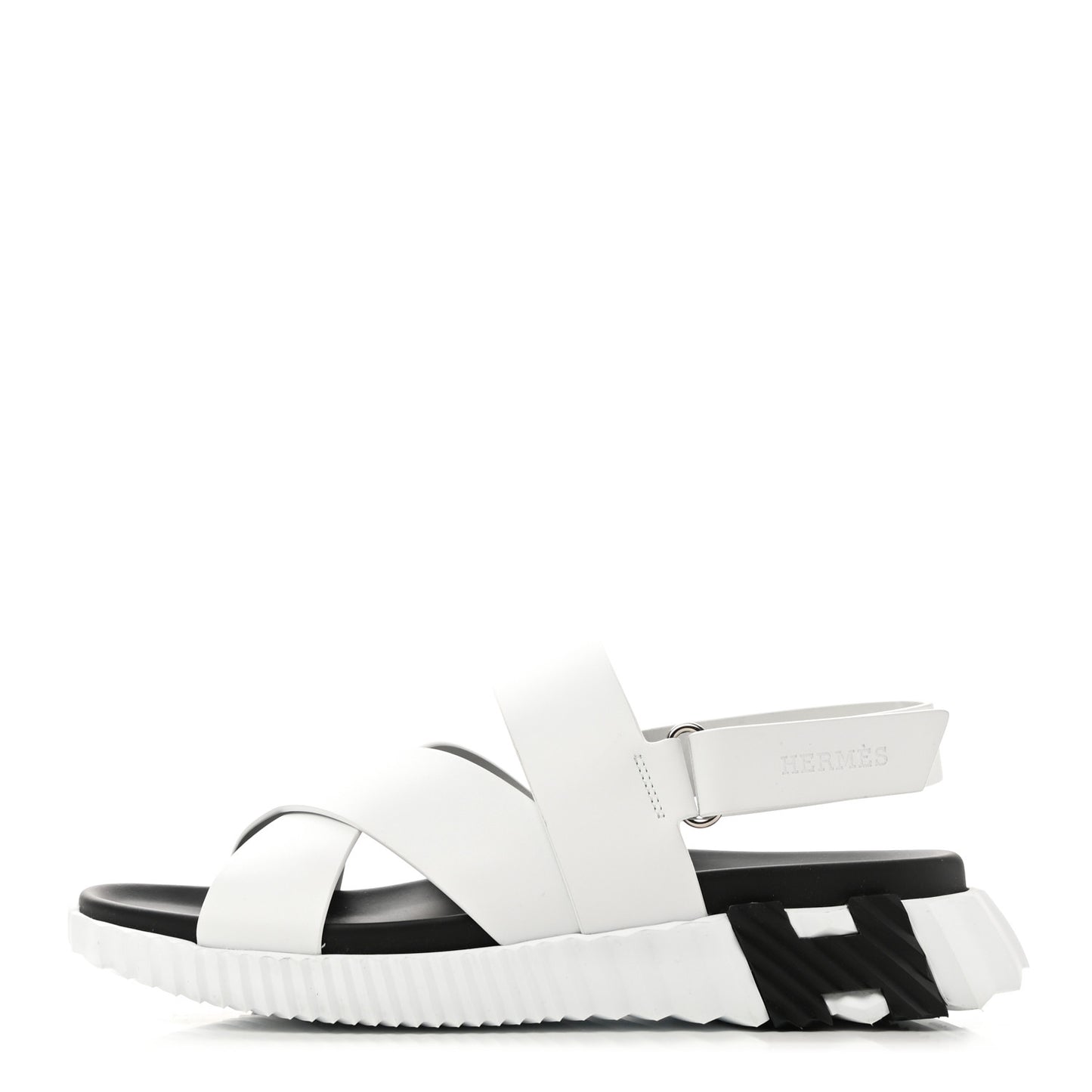 Calfskin Goatskin Mens Electric Sandals 42 White