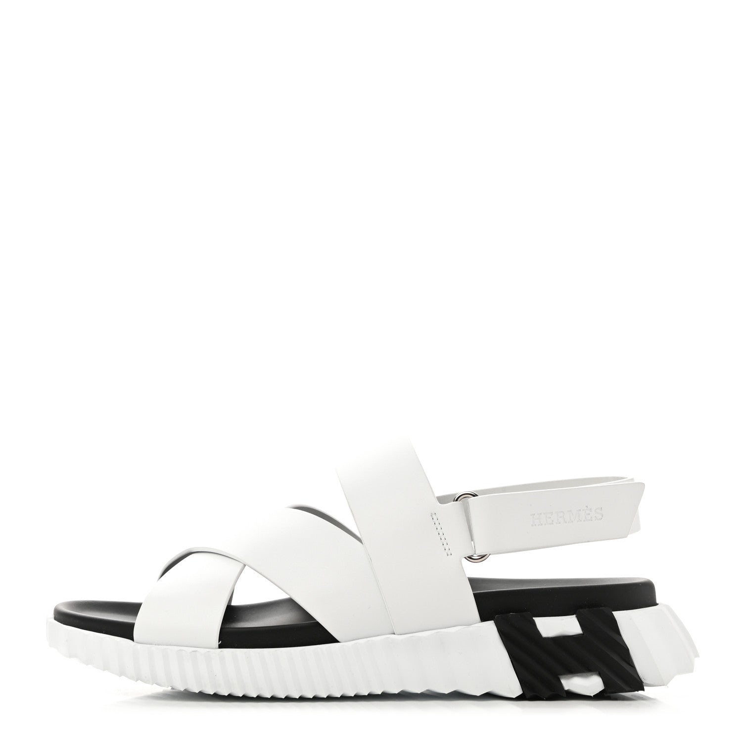 Hermes Calfskin Goatskin Mens Electric Sandals 42 White 1 of 13