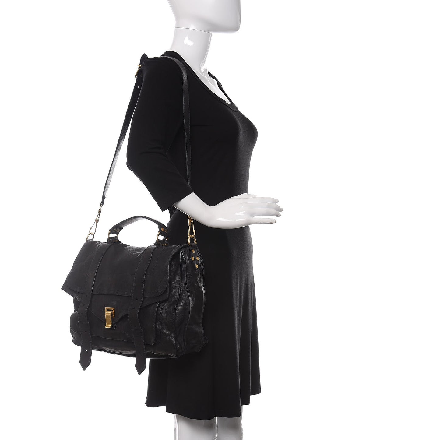 Lambskin Medium PS1 Satchel Black