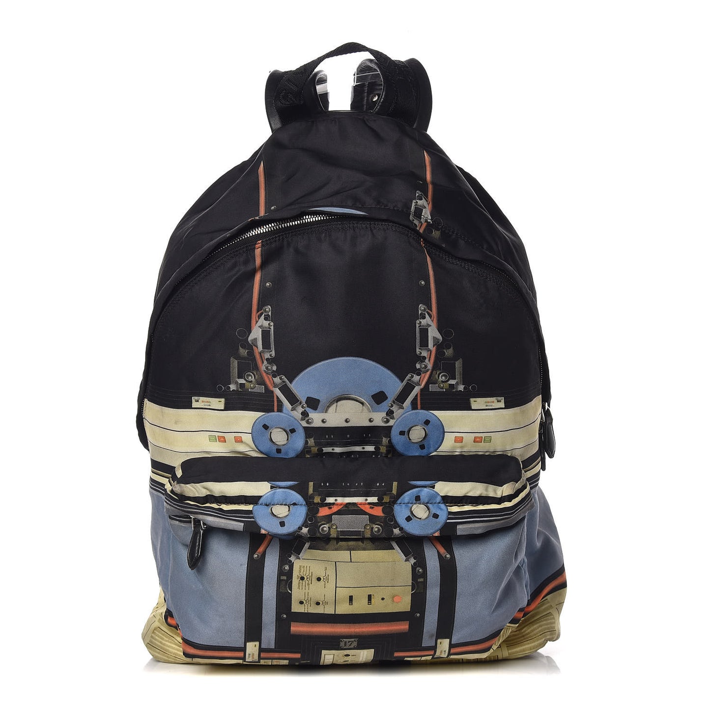 Nylon Robot Print Backpack Black