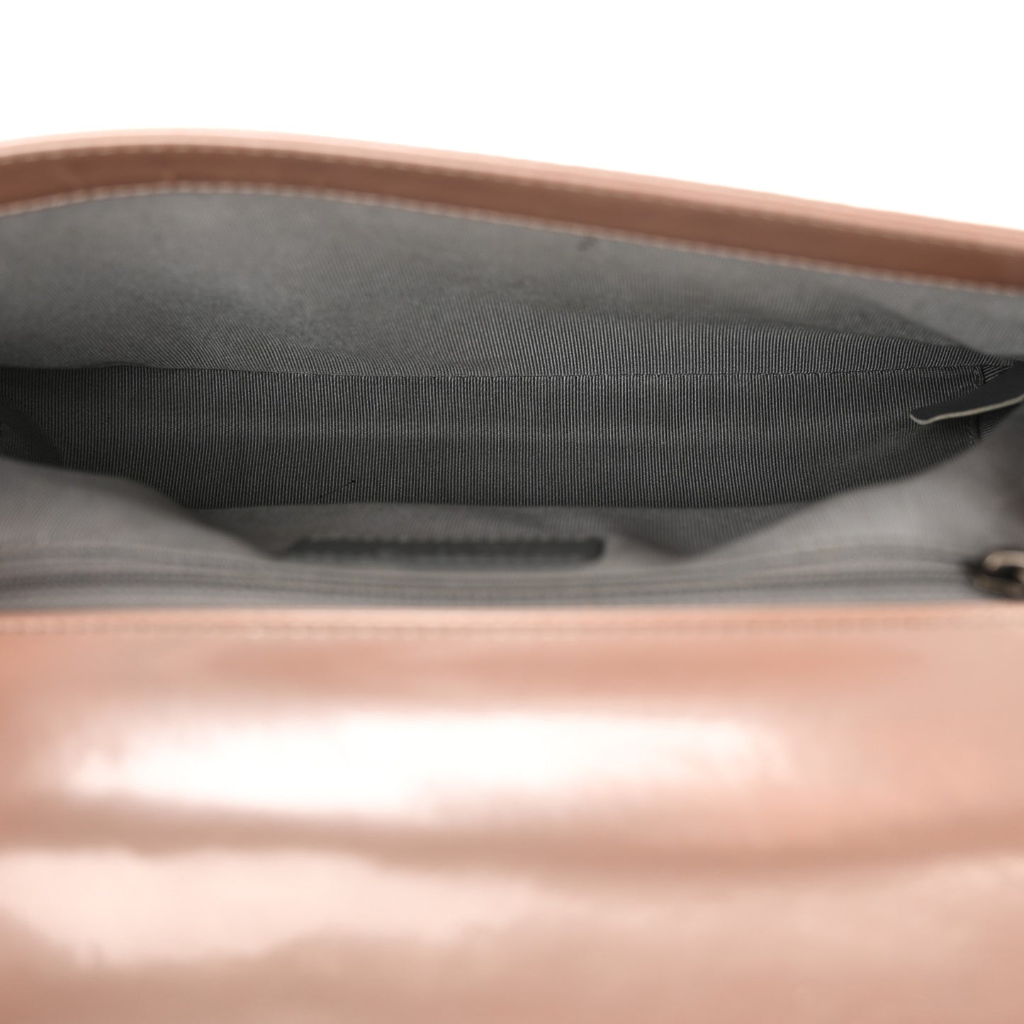 Iridescent Glazed Calfskin Medium Boy Flap Light Pink