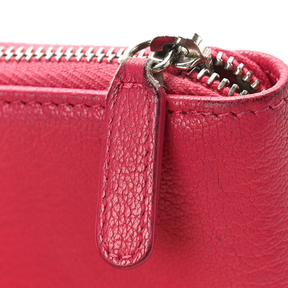 Chanel Goatskin Camellia Zip Coin Purse Pink 12 of 13