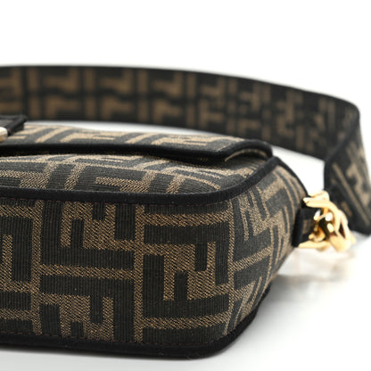 Fendi Fabric Jacquard FF 1974 Medium Baguette Tobacco Moro Black 10 of 10