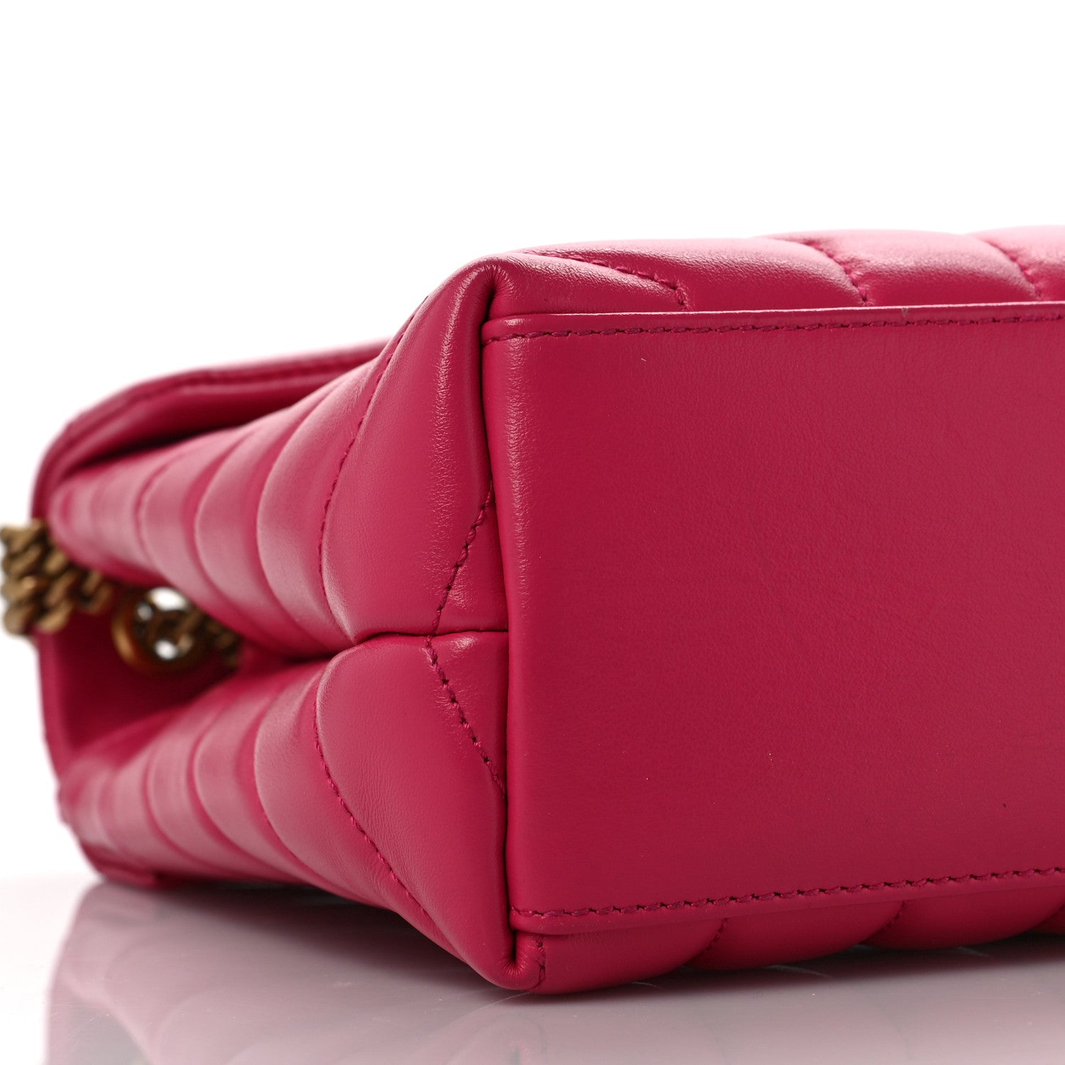 Saint Laurent Calfskin Y Quilted Monogram Small Loulou Chain Satchel Fresh Fuchsia 7 of 8