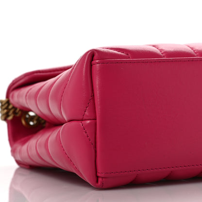 Saint Laurent Calfskin Y Quilted Monogram Small Loulou Chain Satchel Fresh Fuchsia 7 of 8