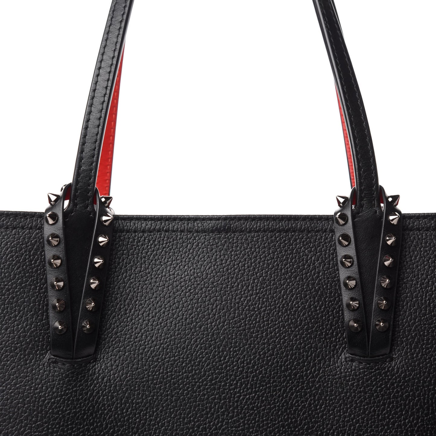 Calfskin Spikes East West Cabata Tote Black