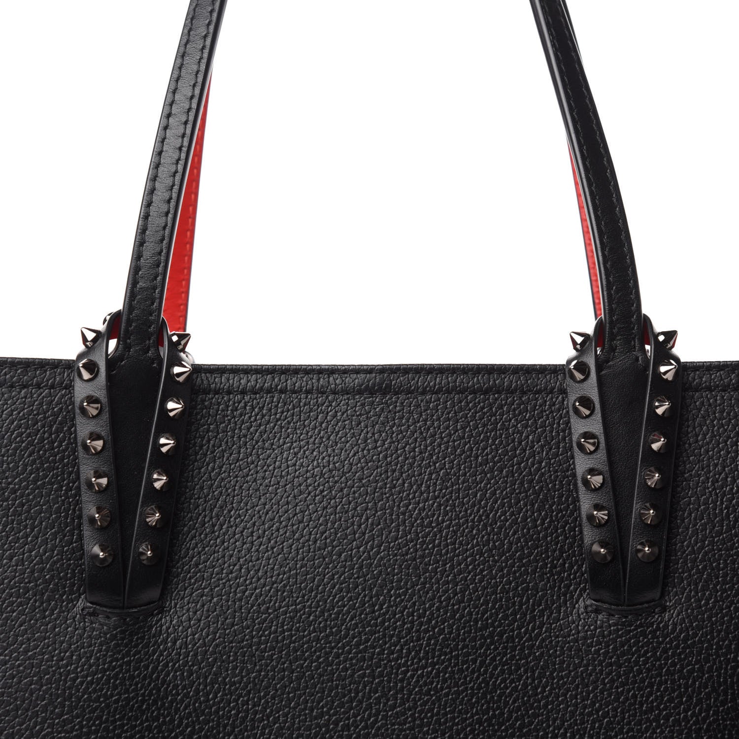 Christian Louboutin Calfskin Spikes East West Cabata Tote Black 10 of 10