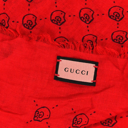 Gucci Modal Silk Twill GG Hamlet Square Scarf Flame Blue 2 of 3