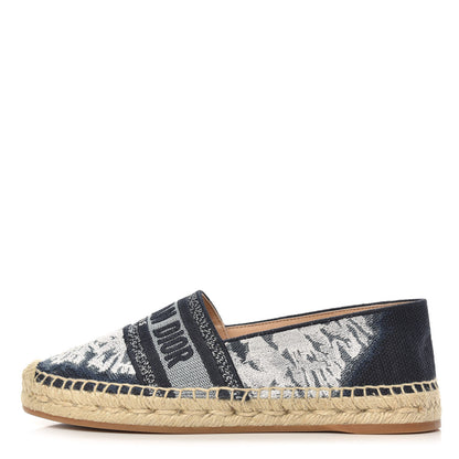 Christian Dior Canvas Tie and Dior Embroidered Granville 15mm Espadrilles 38.5 Denim 1 of 9