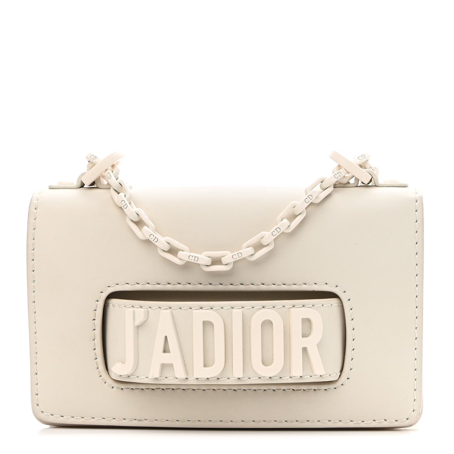 Christian Dior Ultra Matte Calfskin Mini J'Adior Chain Flap Bag White 1 of 9