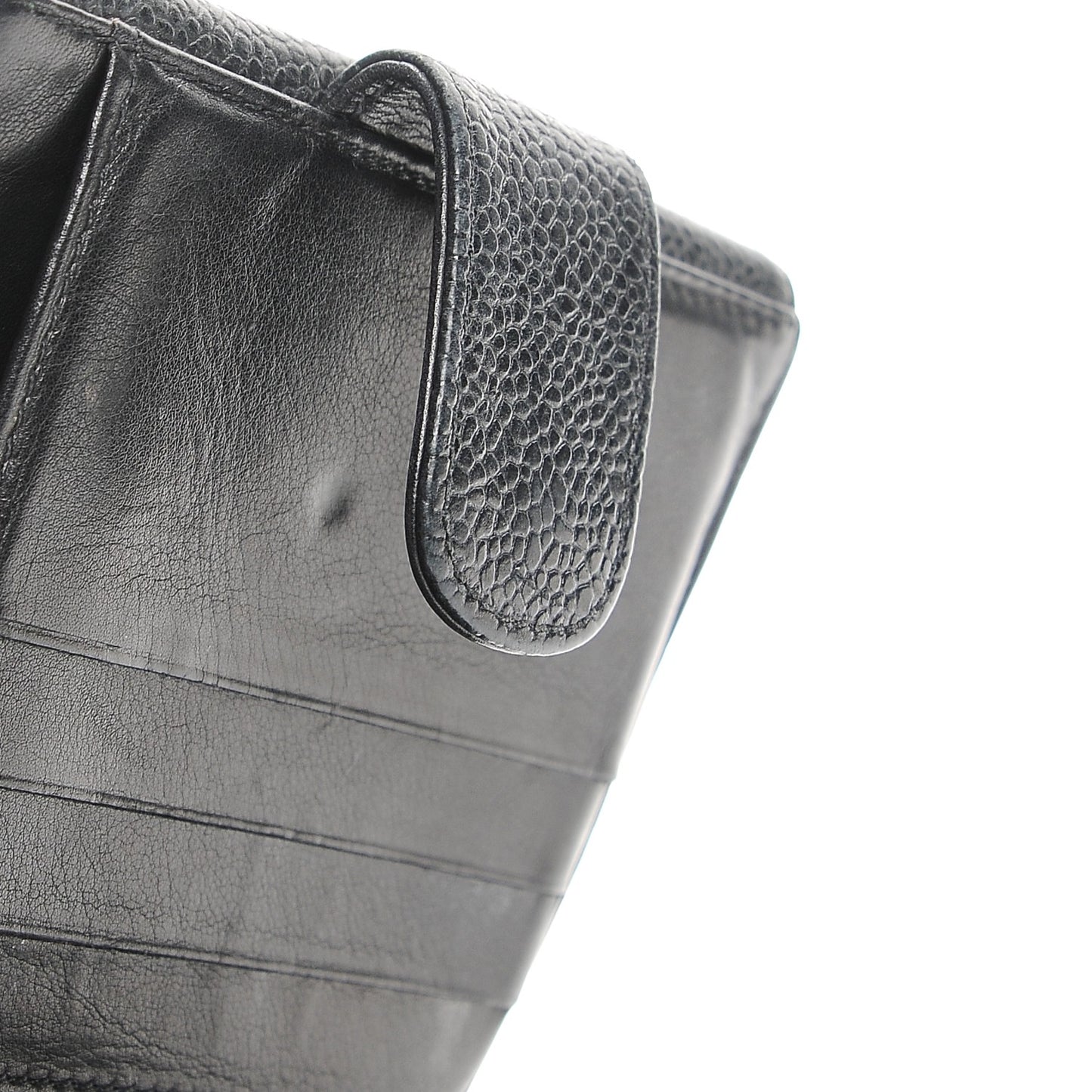 Caviar Timeless CC Compact French Wallet Black