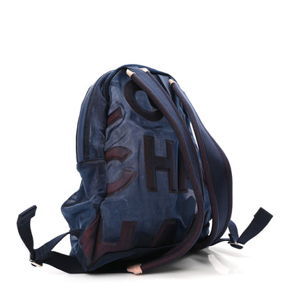 Chanel Mesh Small Doudoune Backpack Pink Blue 3 of 10