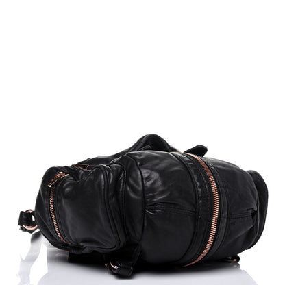 Alexander Wang Lambskin Mini Marti Backpack Washed Black Rose Gold Hardware 5 of 25