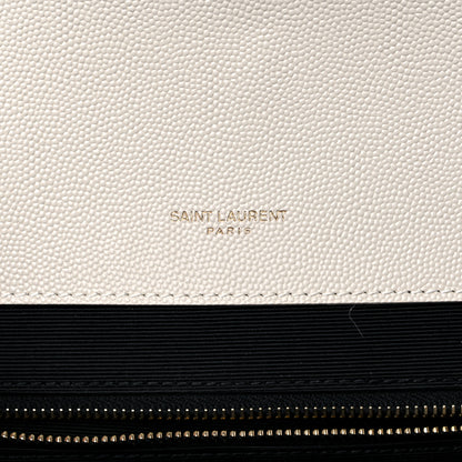 Saint Laurent Grain De Poudre Textured Mixed Matelasse Large Triquilt Monogram Satchel Porcellana 6 of 8