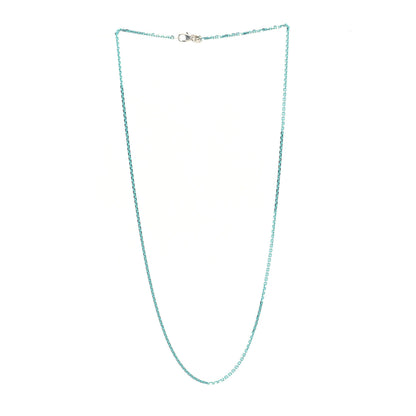 Tiffany Sterling Silver Enamel 1.75mm Chain Necklace Blue 18" 3 of 6
