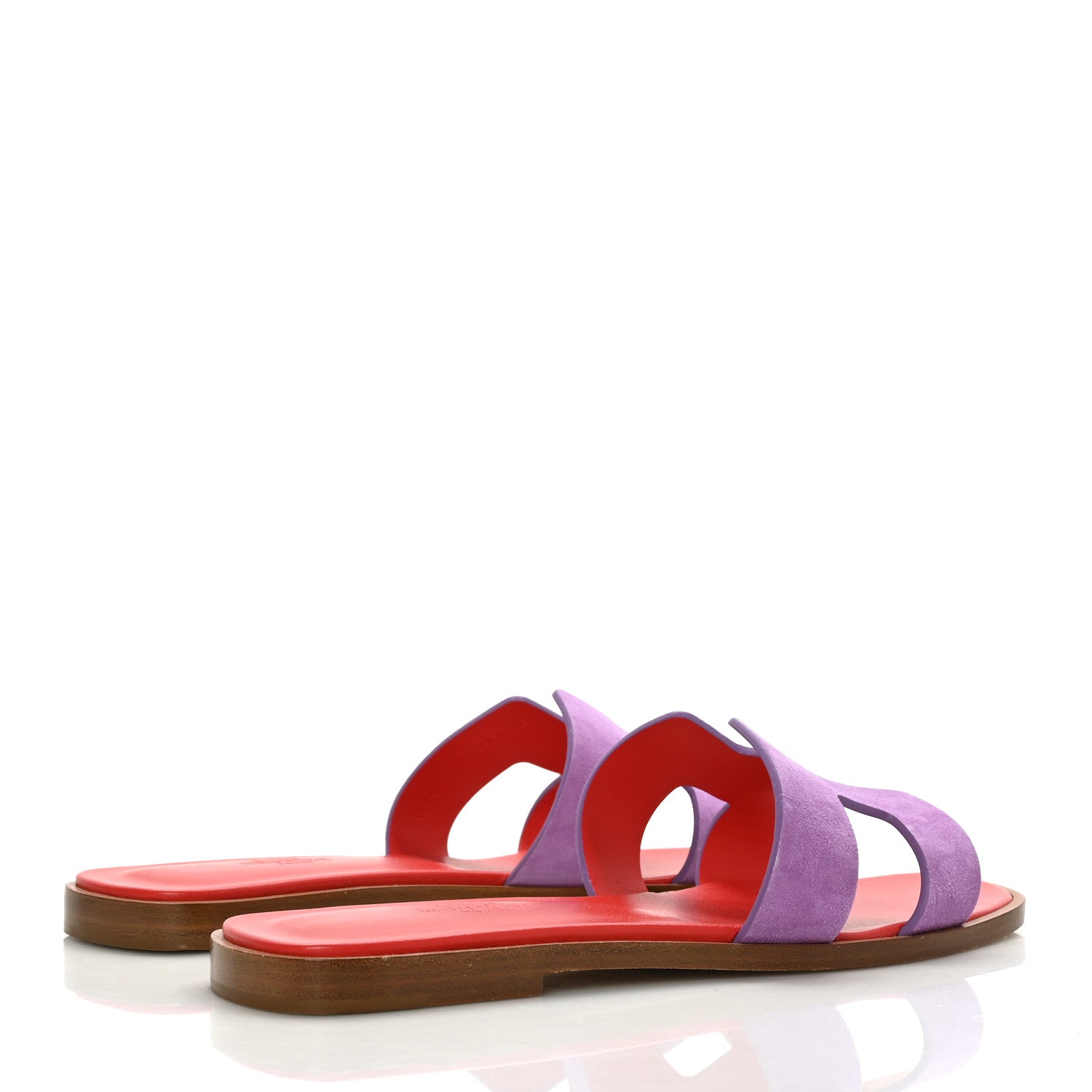 Hermes Suede Goatskin Oran Sandals 37.5 Violet Parme 4 of 8