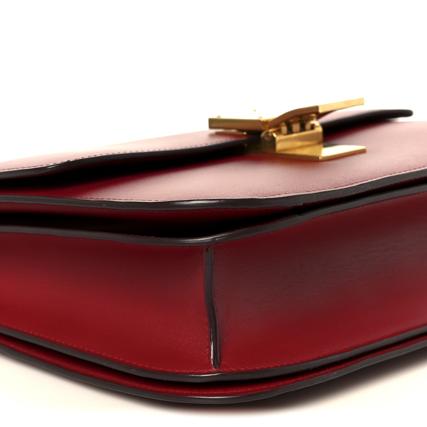 Celine Box Calfskin Medium Classic Box Flap Bag Red 9 of 10