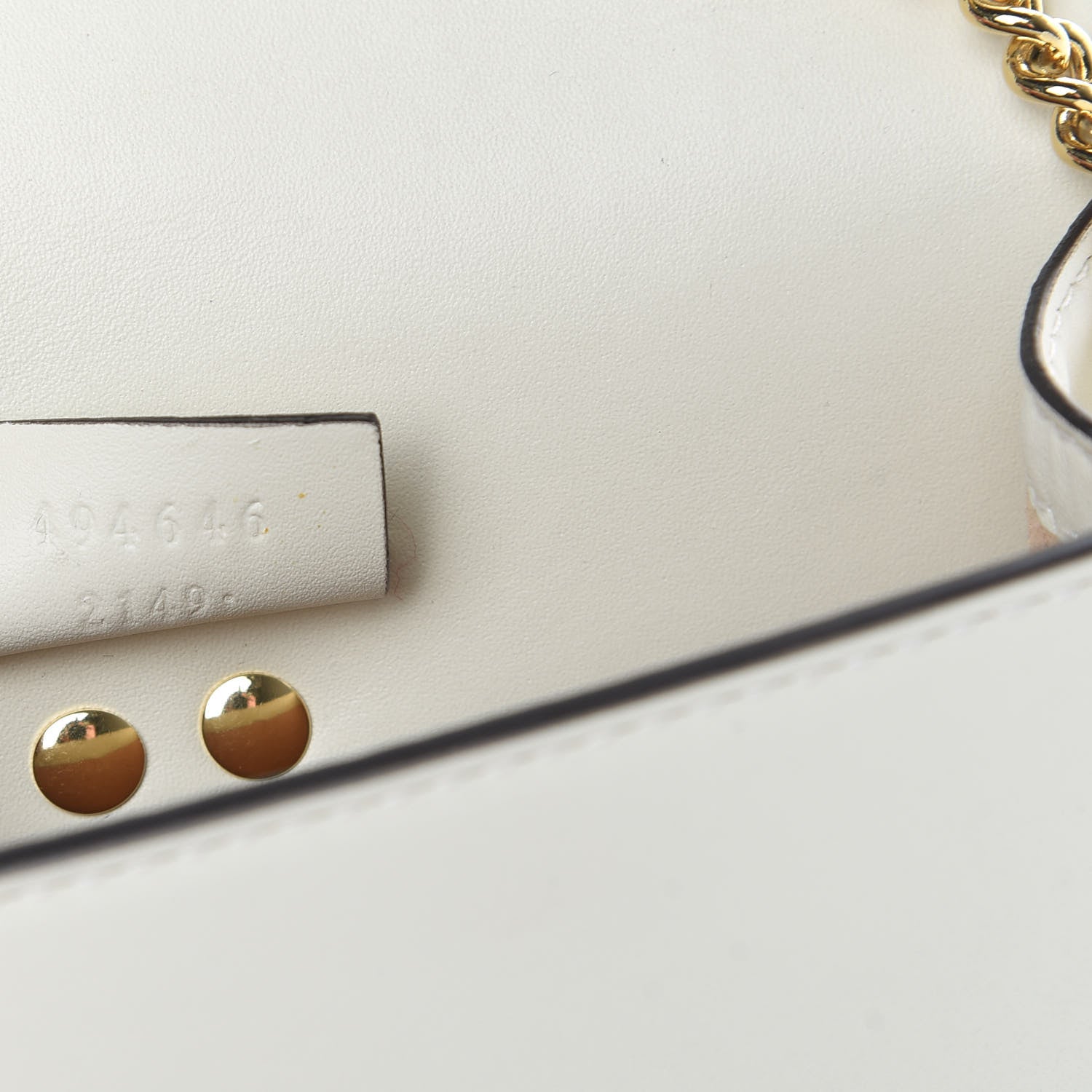 Gucci Calfskin Super Mini Sylvie Chain Shoulder Bag White 7 of 10