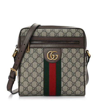 Gucci GG Supreme Monogram Web Small Ophidia Messenger Bag Brown 1 of 9