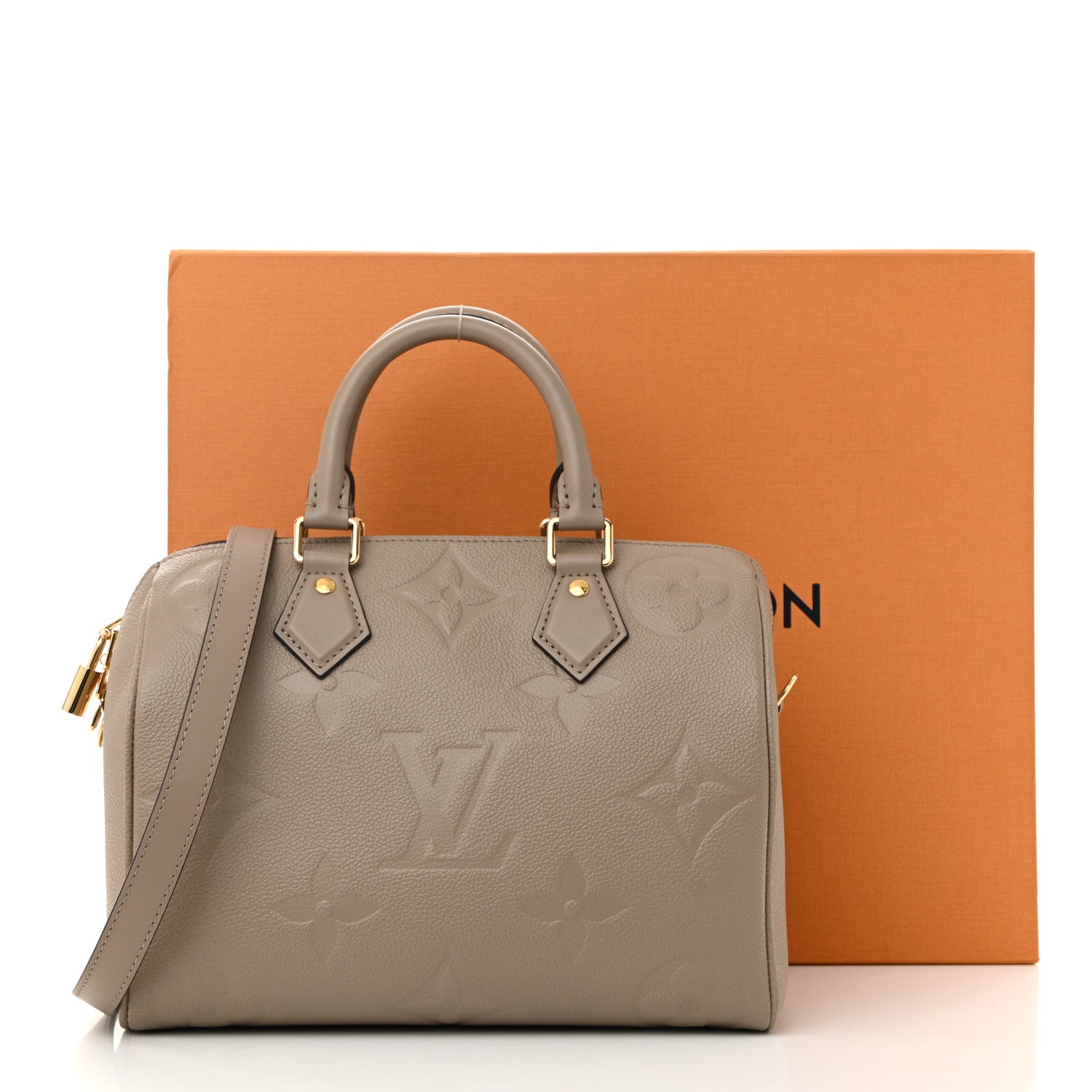 Louis Vuitton Empreinte Monogram Giant Speedy Bandouliere 25 Tourterelle 11 of 11