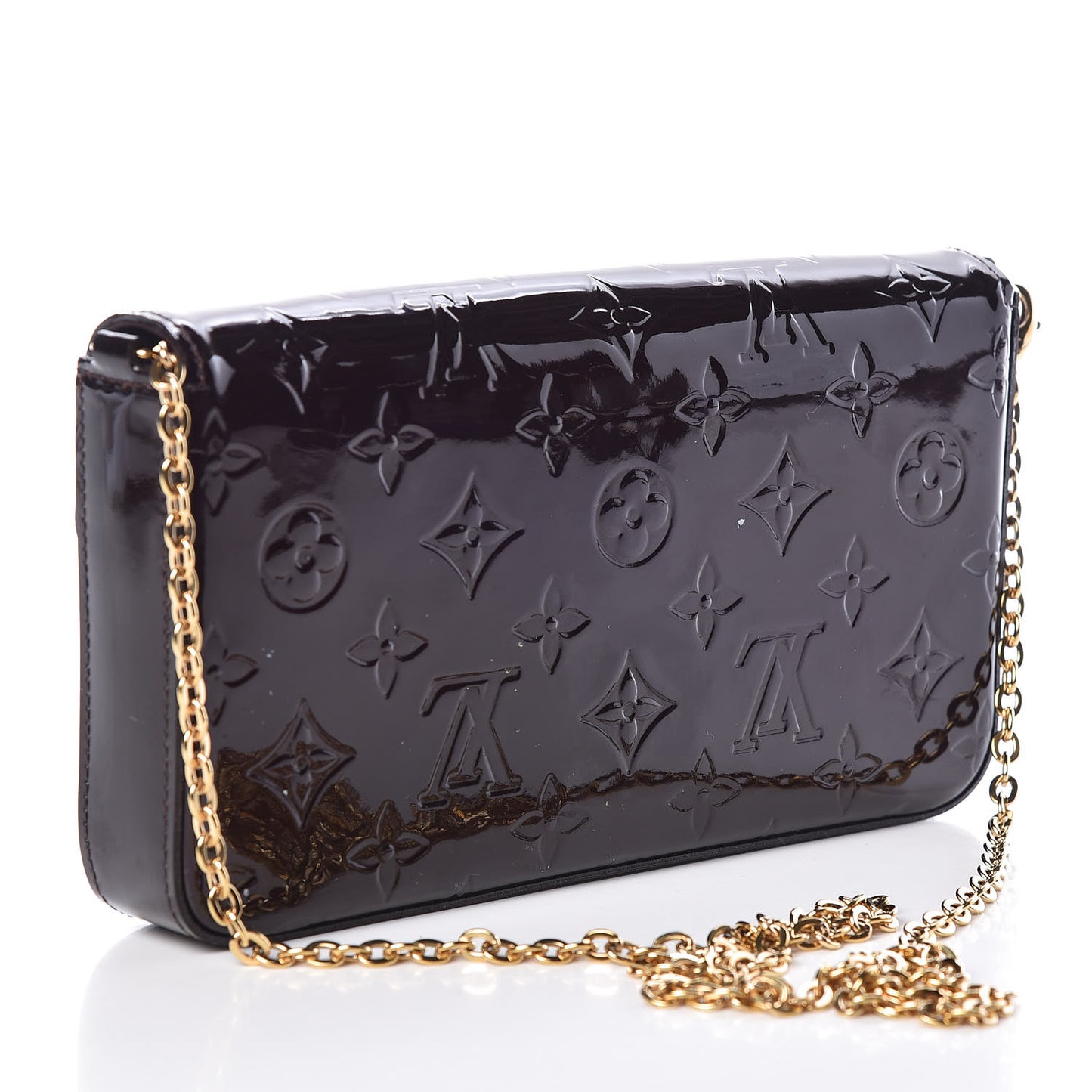 Vernis Pochette Felicie Chain Wallet Amarante