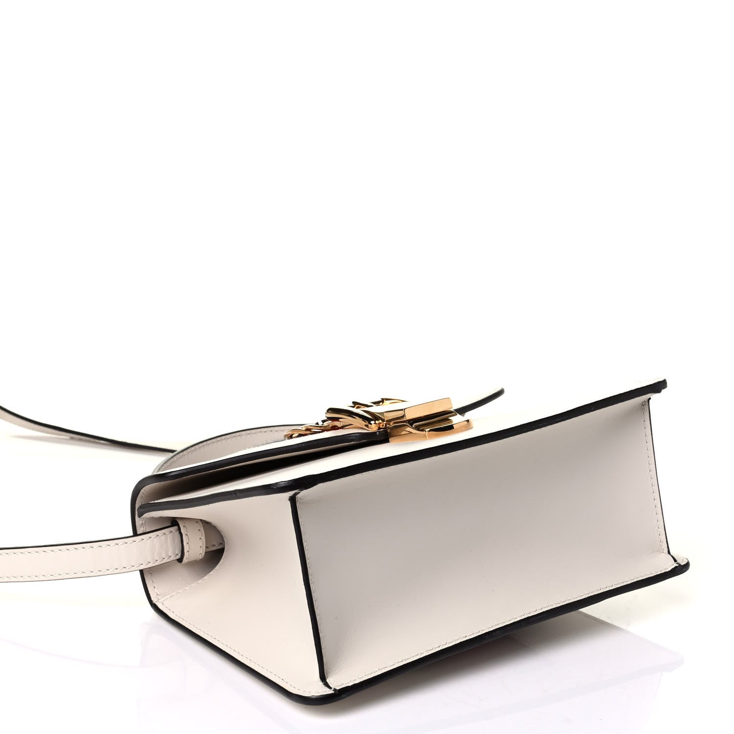 Gucci Calfskin Mini Sylvie Top Handle Bag White 5 of 10