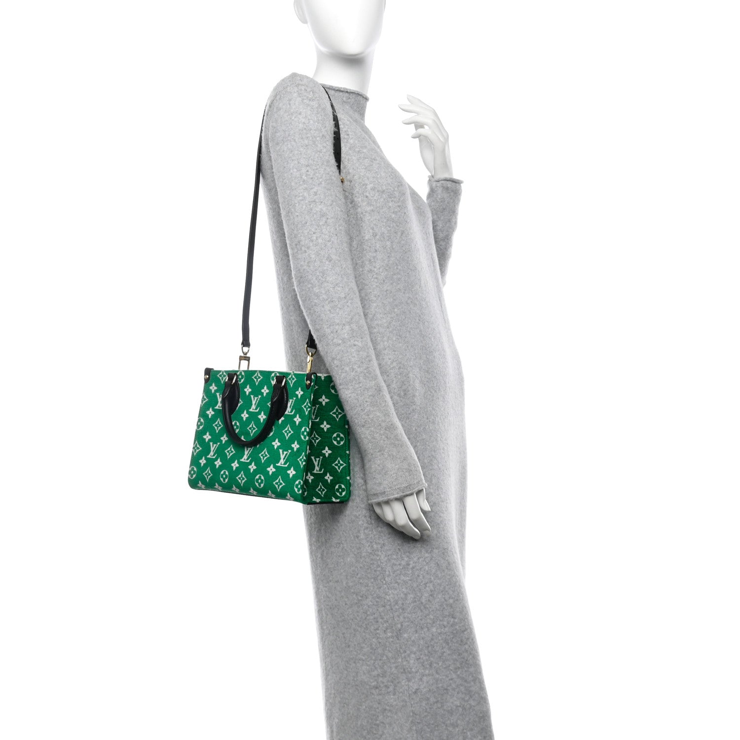 Louis Vuitton Jacquard Velvet Monogram Onthego PM Green 2 of 9