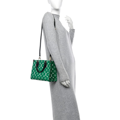 Louis Vuitton Jacquard Velvet Monogram Onthego PM Green 2 of 9