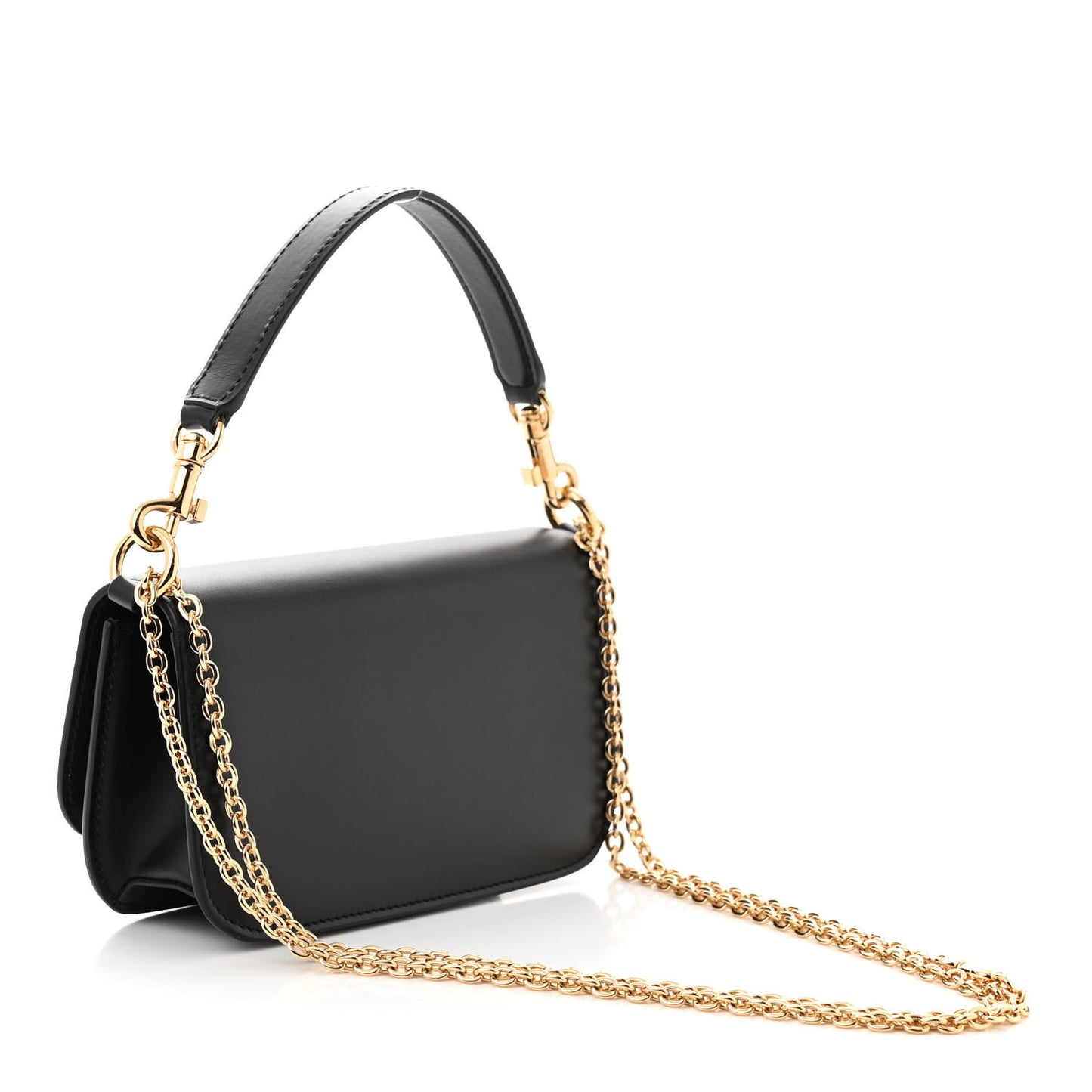 Calfskin 3.5 Flap Crossbody Bag Black