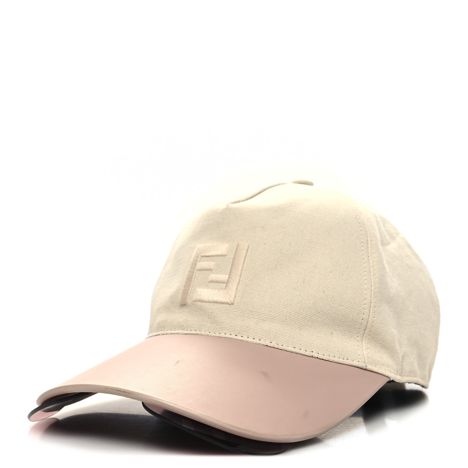 Fendi Cotton Calfskin Fs Fendi Eyecap Hat Beige 1 of 9
