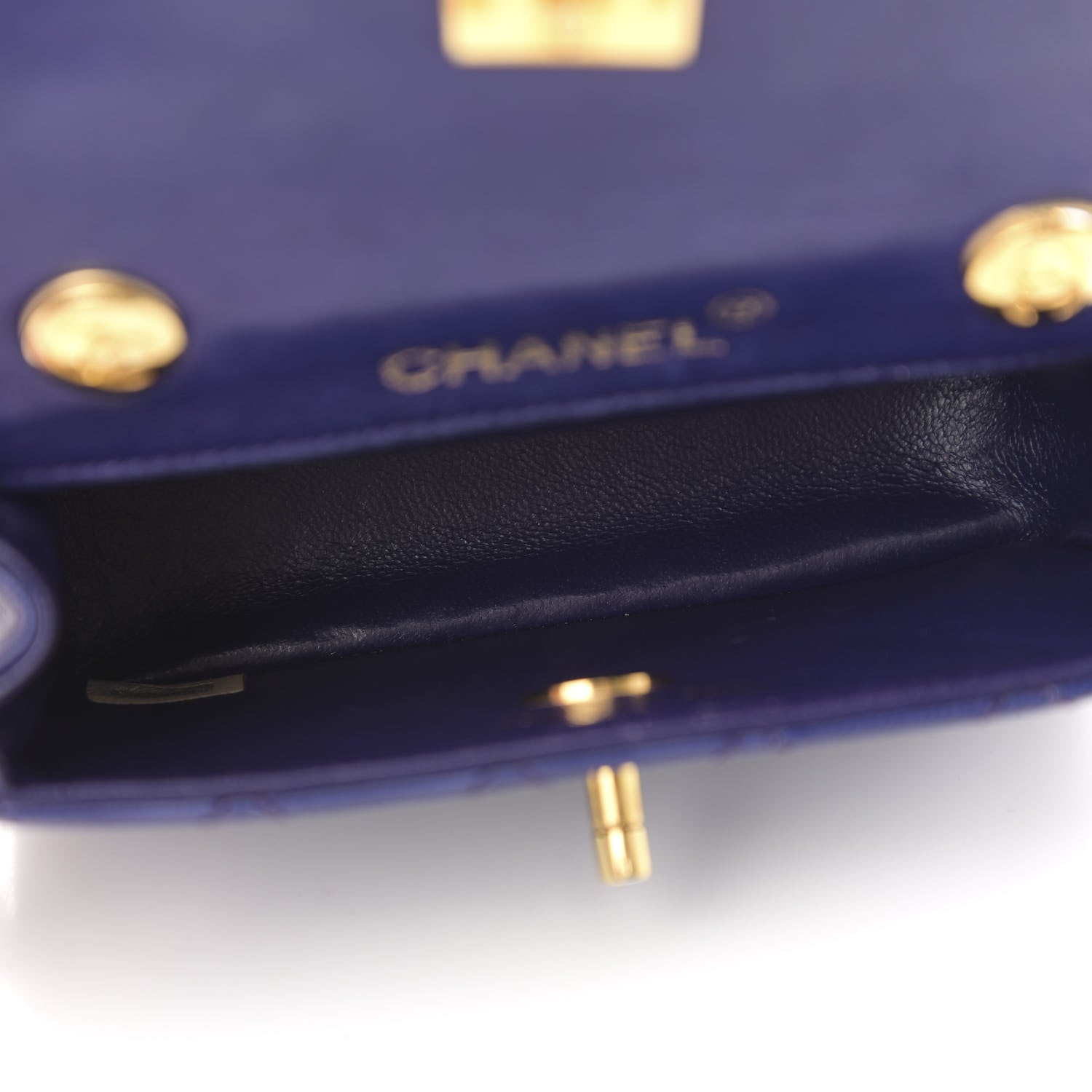Chanel Lambskin Quilted Mini Square Flap Blue 5 of 12